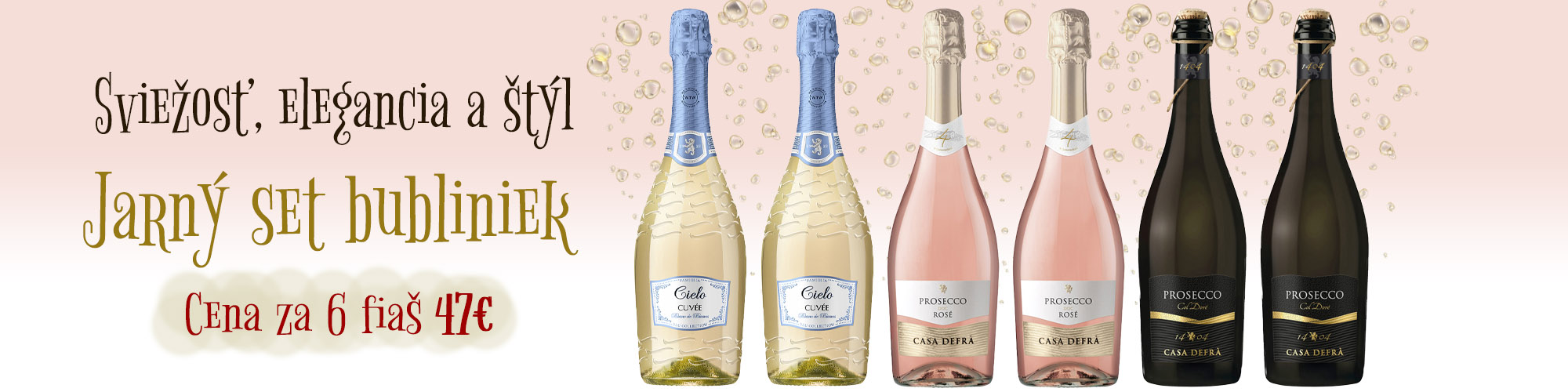 Talianske Prosseco & Cuvée - Jarný set bubliniek - biele a ružové víno