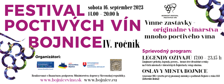 Festival poctivých vín - Bojnice 2023